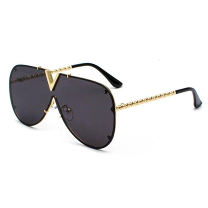 Óculos de Sol Feminino Redondo Transparente - Versão Preta Fosca - Lojas LA