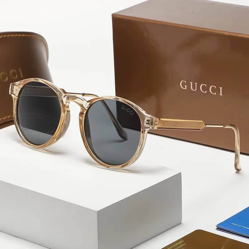 Óculos de Sol Feminino Redondo de Luxo GC - Versão Dourada - Lojas LA