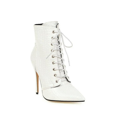 Bota de Couro Feminina Modelo HORTÊNCIA - Vista Lateral Couro - Lojas LA