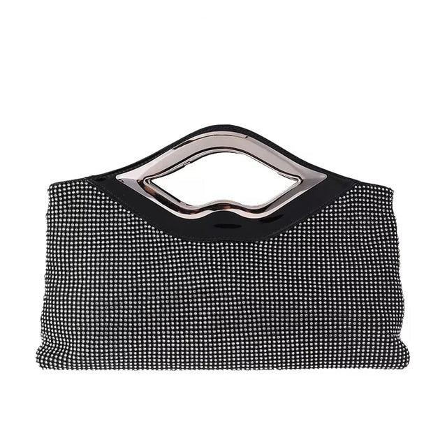 Bolsa Lantejoula Com Strass Modelo ELIS - Versão Dourada - Lojas LA