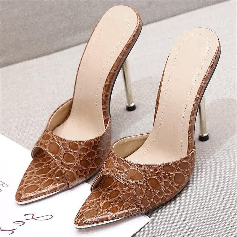 Sandália Feminina Mule De Couro Modelo AISHA - Lojas LA