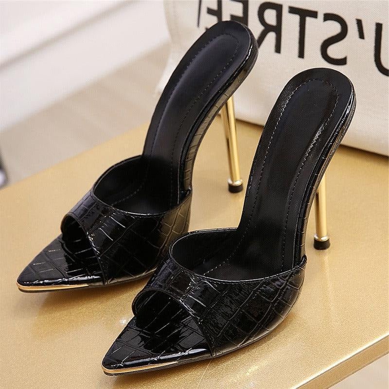 Sandália Feminina Mule De Couro Modelo AISHA - Lojas LA