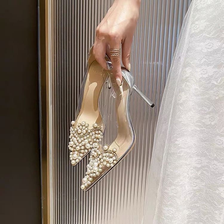 Sapato Transparente Feminino Salto Fino Modelo MUSSE - Lojas LA