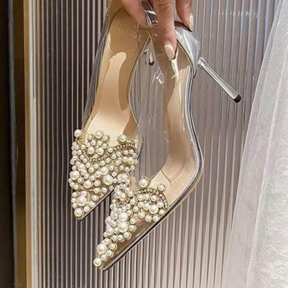 Sapato Transparente Feminino Salto Fino Modelo PLUSS - Lojas LA